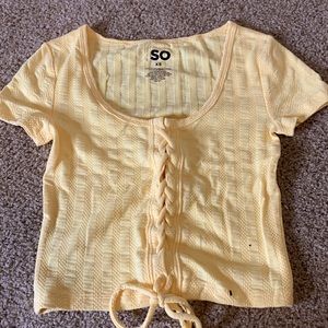 Yellow top with front detailing down center